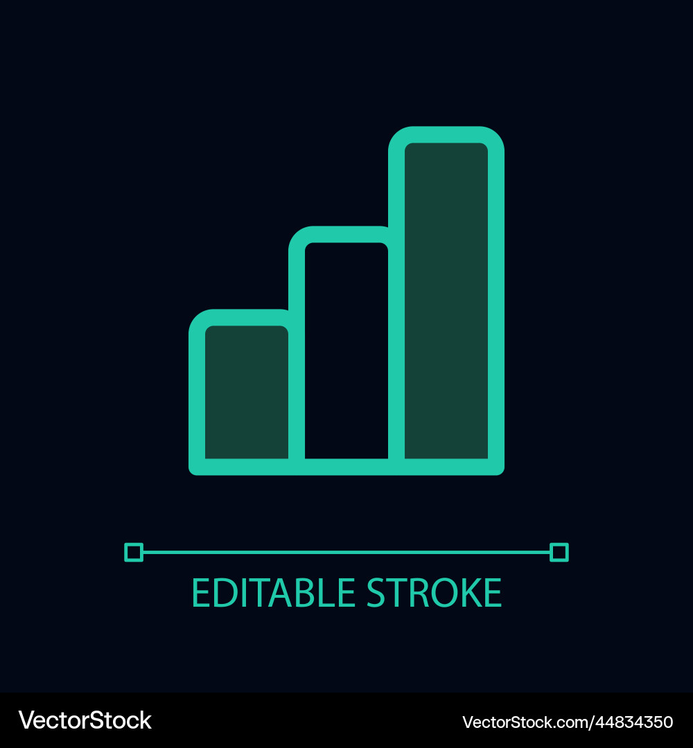 Bar chart pixel perfect glassmorphism ui icon Bar chart pixel perfect glassmorphism ui icon vector image