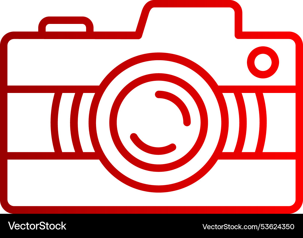Camera line gradient icon Vector Image
