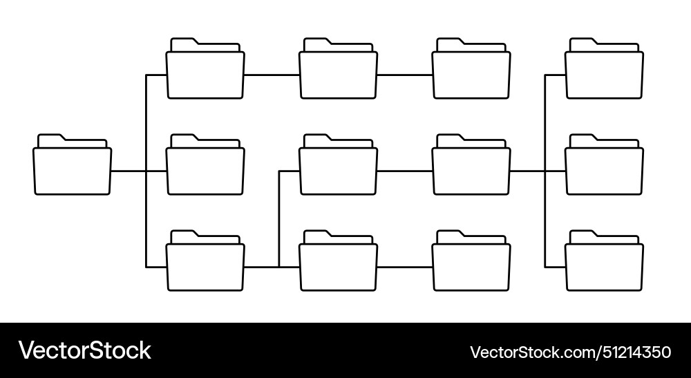 Computer files directory line pattern folders Computer files directory line pattern folders Vector Image