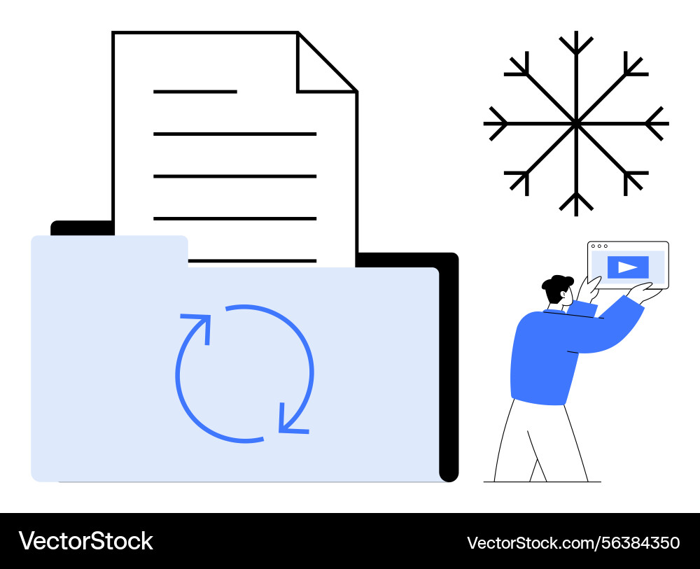 Digital file management with refreshing updates Digital file management with refreshing updates vector image
