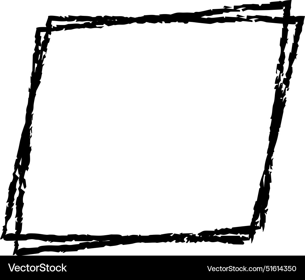 Frame parallelogram texture element outline Vector Image
