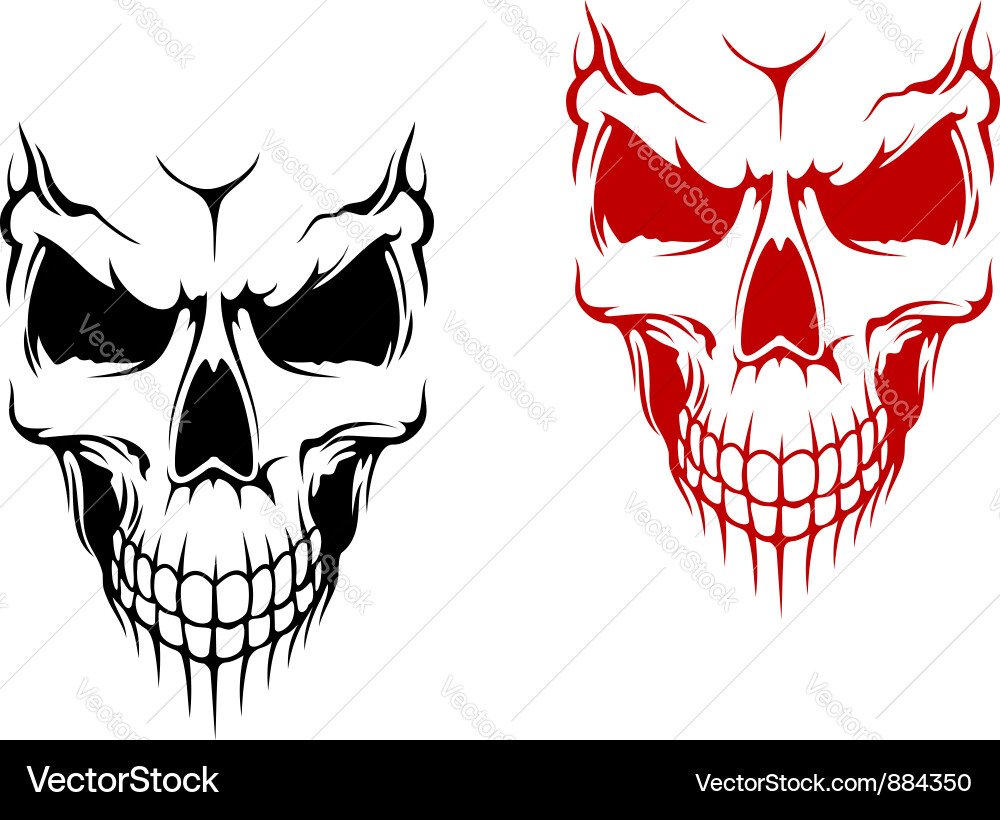 Lächelndes Totenkopf T-Shirt Art Vektorbild