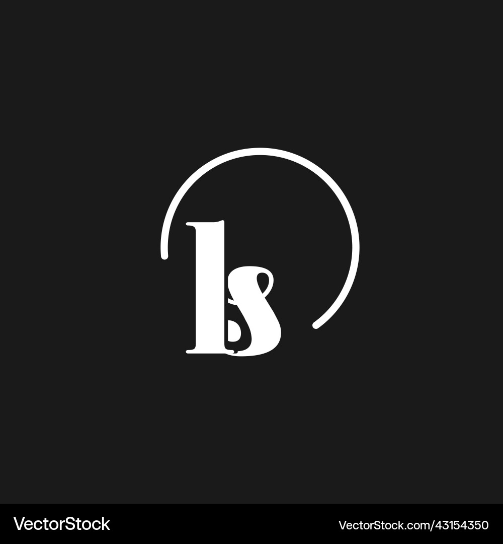 Ls Logo Initialen Monogramm mit Kreislinien Ls Logo Initialen Monogramm mit Kreislinien vektorbild
