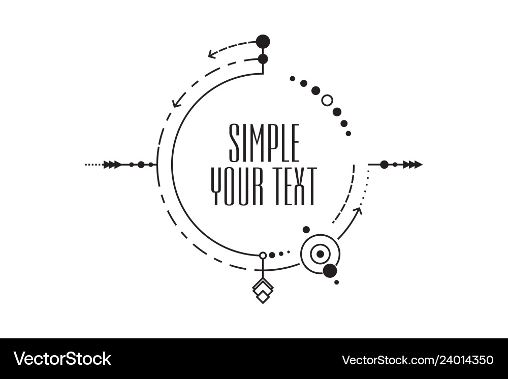 Minimalistic design lines frame for text Minimalistic design lines frame for text vector image