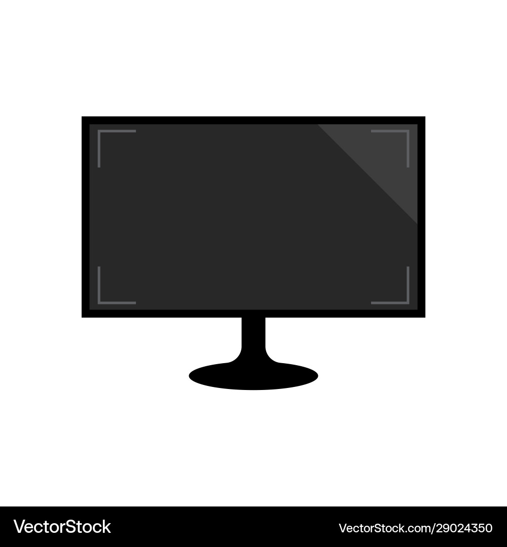 Monitor with a blank and isolated screen Monitor with a blank and isolated screen vector image