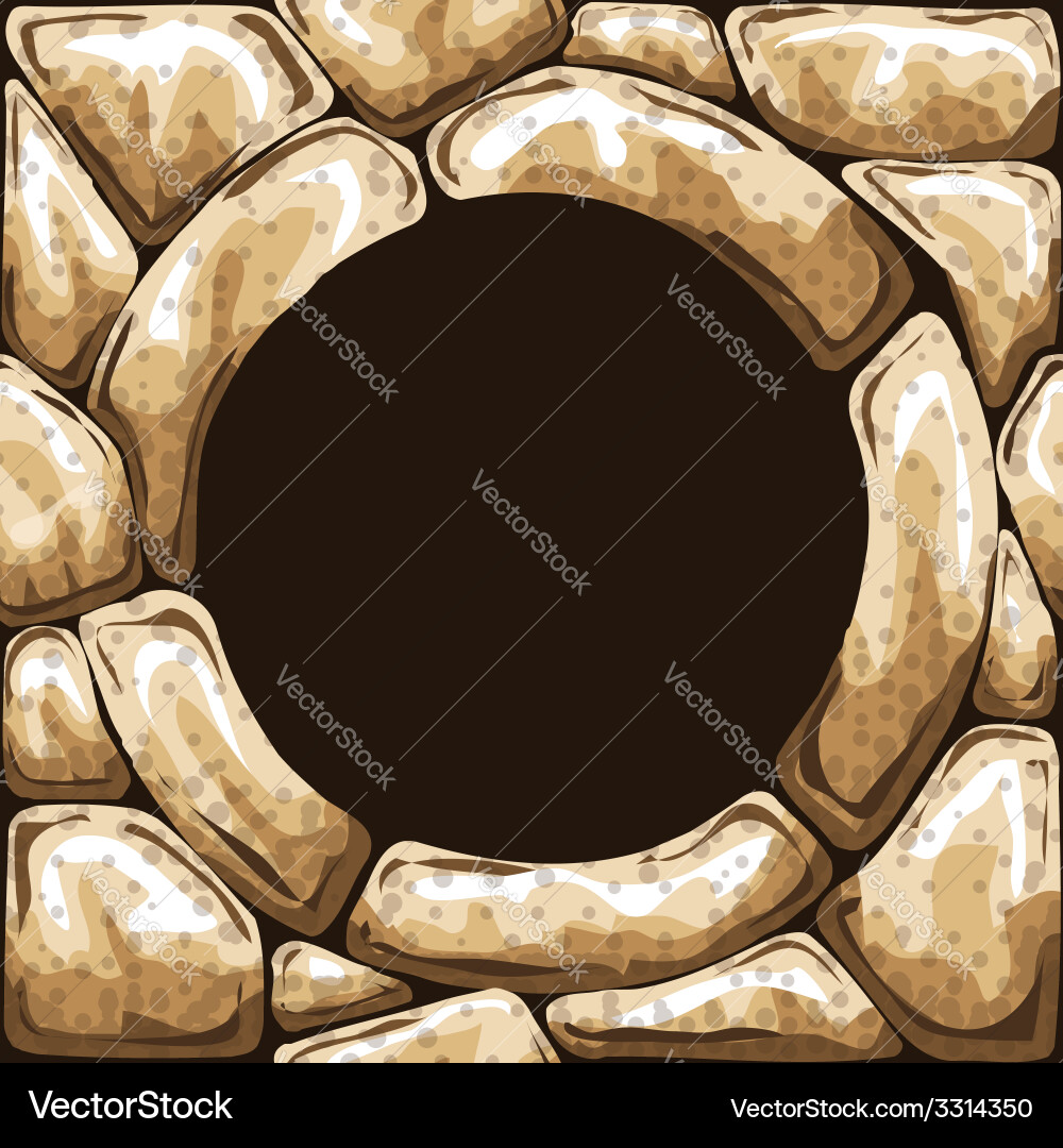Round frame on stone seamless pattern Vector Image