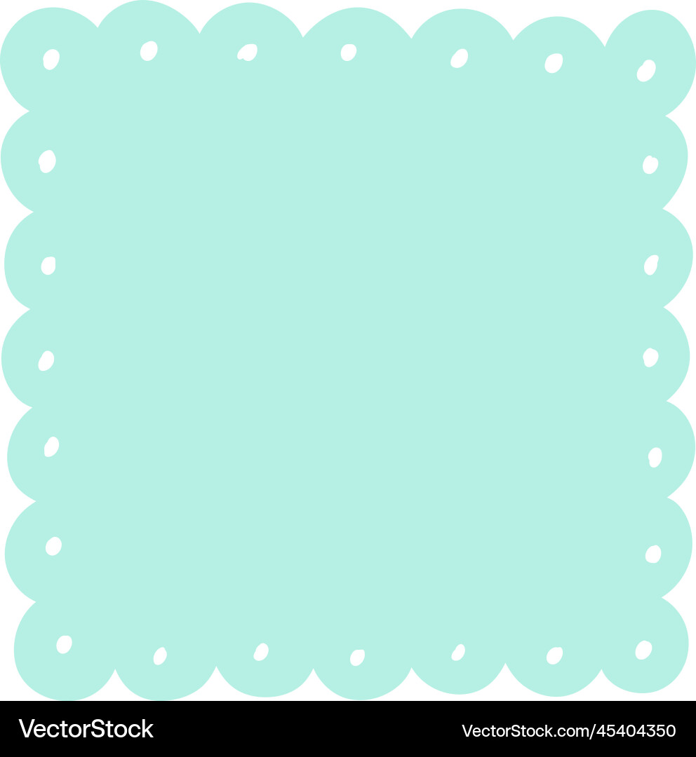 Scalloped edge square frame badge simple label Scalloped edge square frame badge simple label vector image