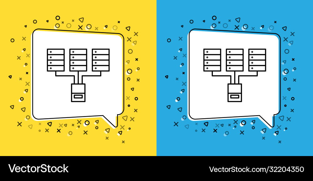 Set line server data web hosting icon isolated Set line server data web hosting icon isolated vector image