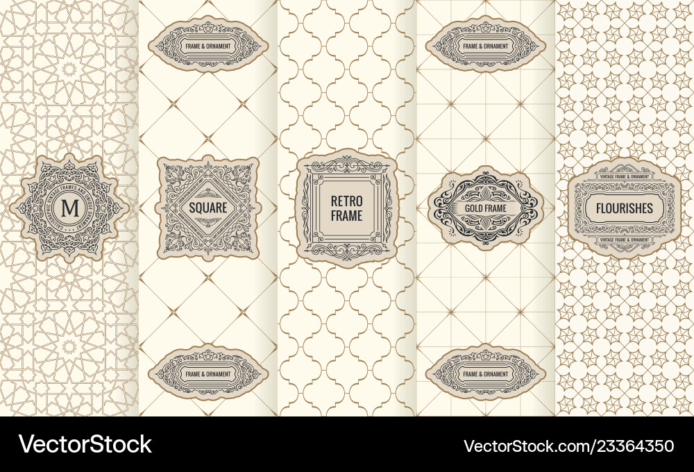 Set of design elements labels icon logo Set of design elements labels icon logo vector image