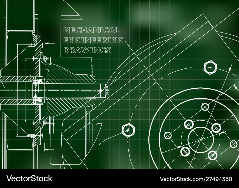 Technical mechanical engineering background Technical mechanical engineering background vector image