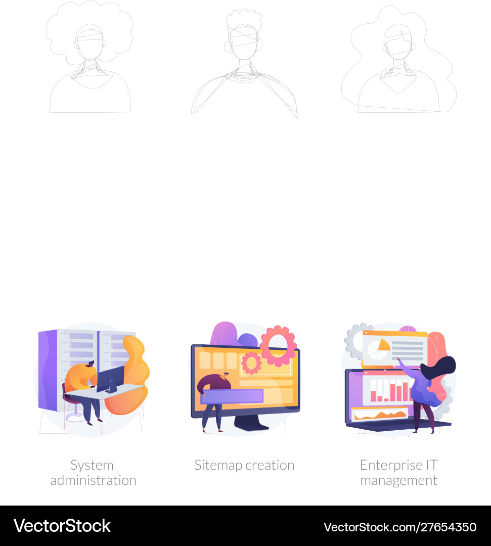 Web administration concept metaphors Web administration concept metaphors vector image