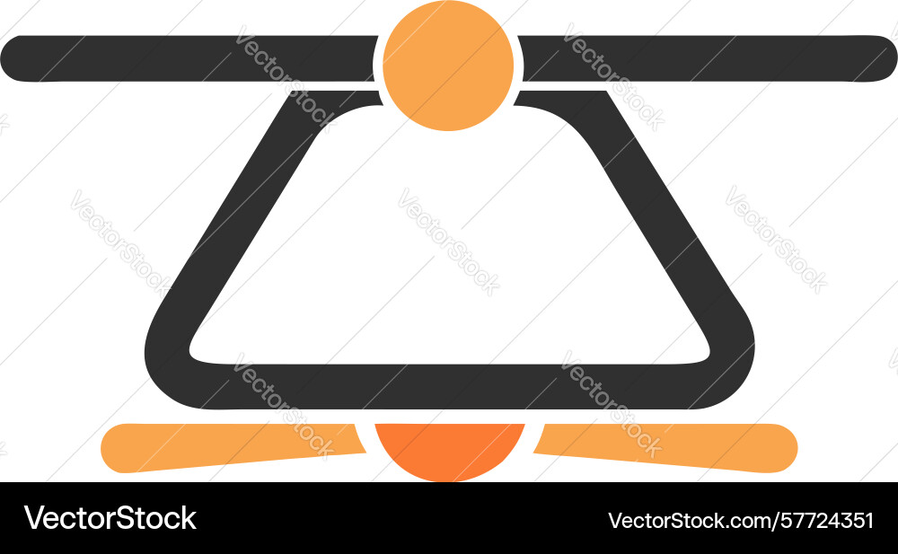 Abstract bell with frame structure design vector image