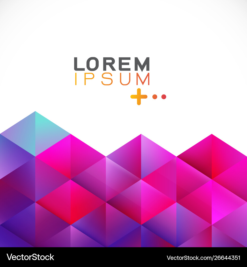Abstract colorful gradient geometric template Abstract colorful gradient geometric template vector image