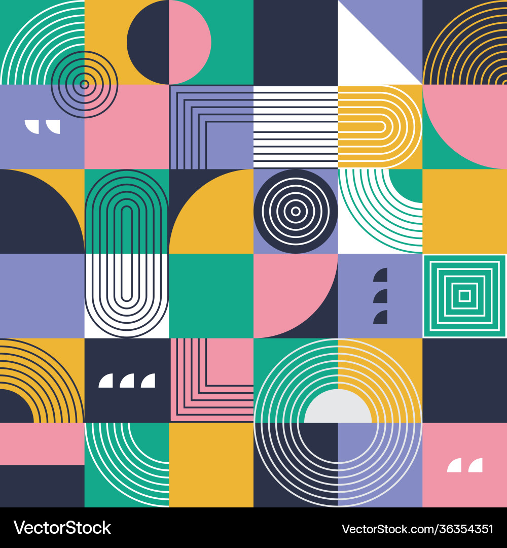 Abstract seamless pattern grid with shapes Abstract seamless pattern grid with shapes vector image