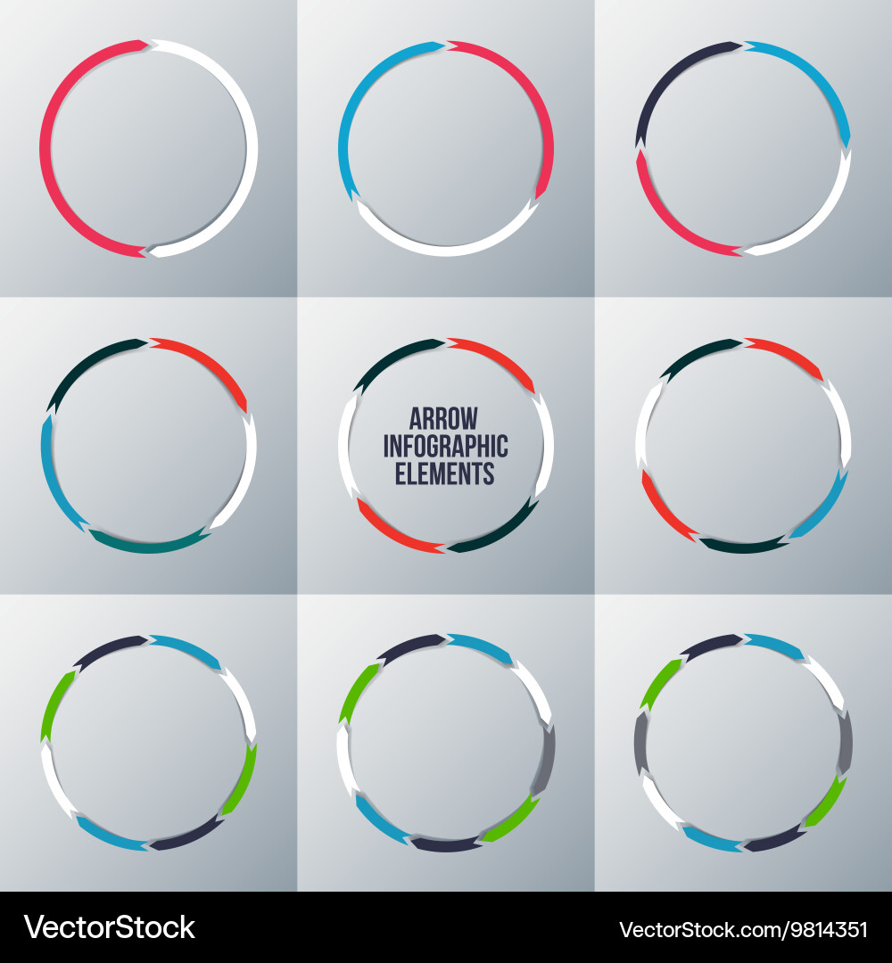 Circular Element Icons vector image