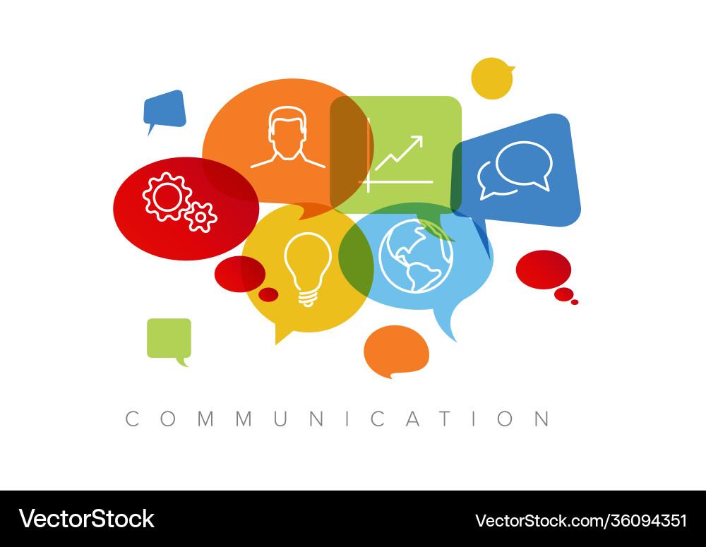 Communication concept with icons Communication concept with icons vector image