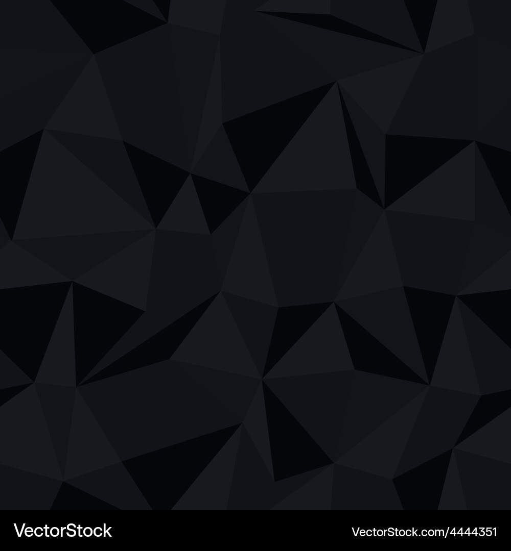 Dark Monochrome Triangle Seamless Pattern Vector Image