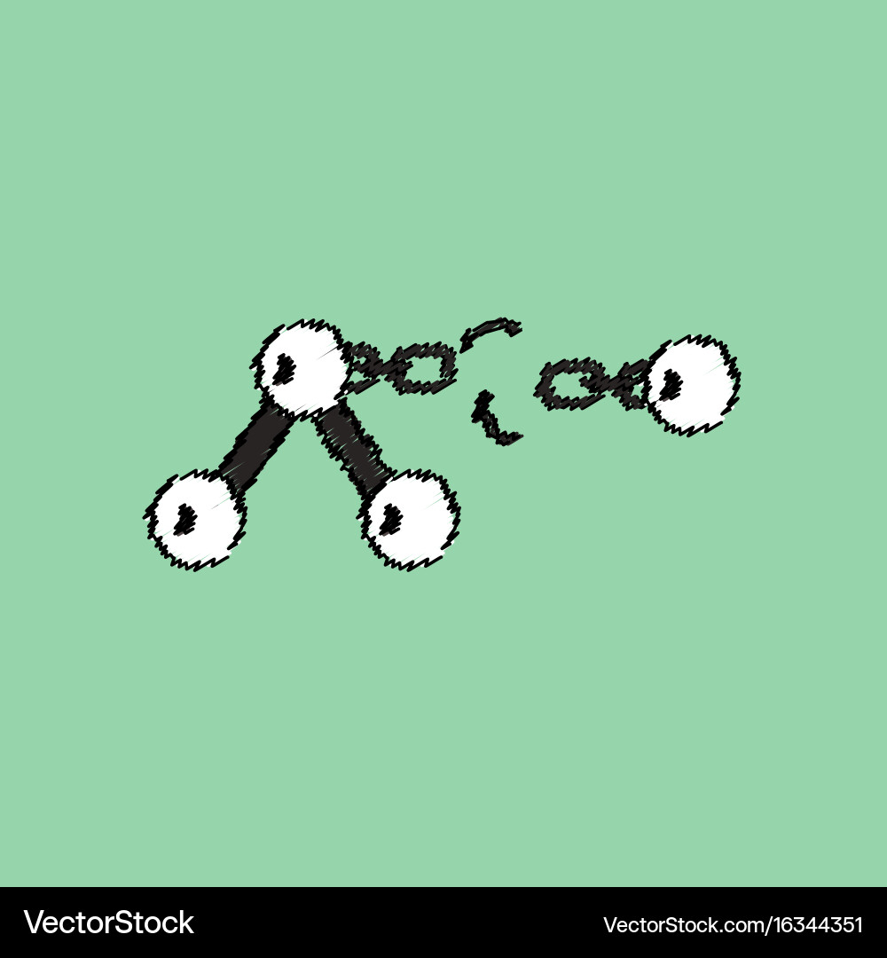 Flat icon design collection atom and broken chain Vector Image