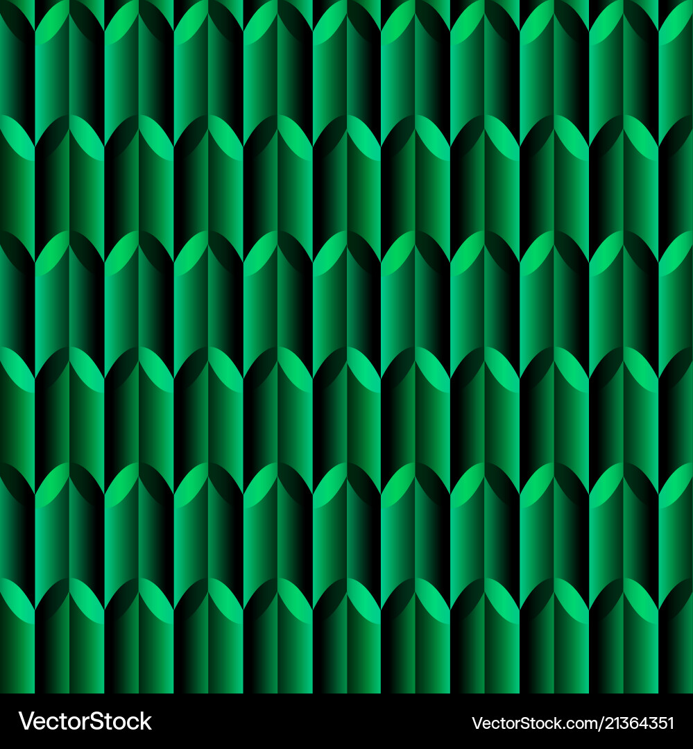 Green Mosaic Leaf Pattern Vector Image