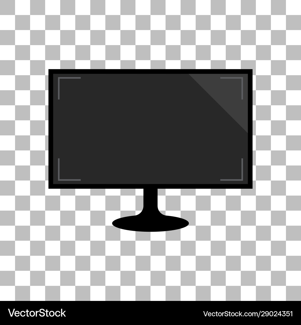 Monitor with a blank and isolated screen vector image