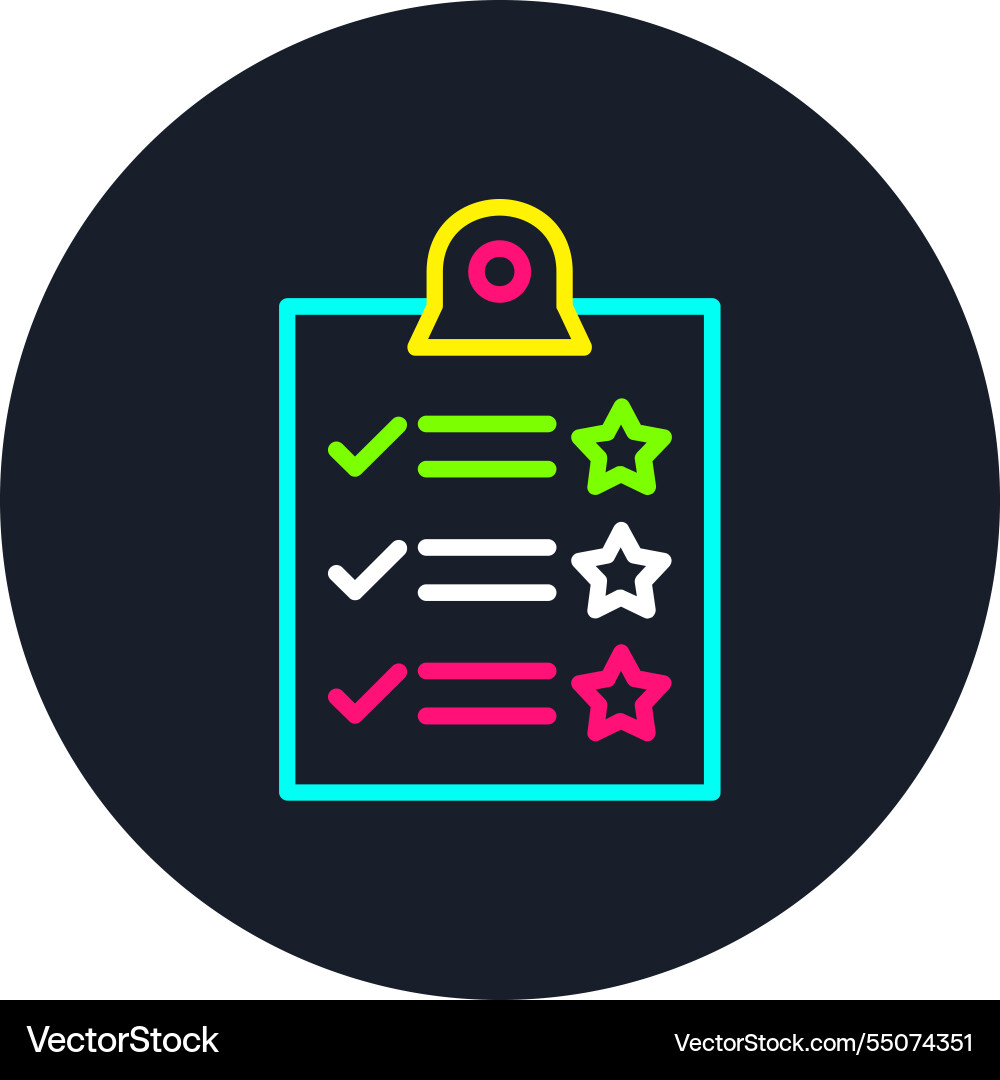 Rating line multi color icon Vector Image
