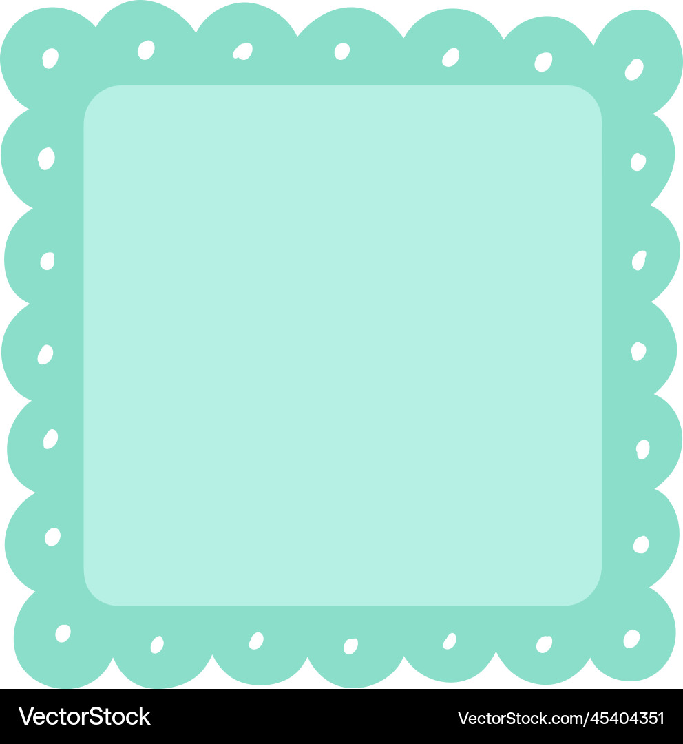 Scalloped edge square frame badge simple label Scalloped edge square frame badge simple label vector image