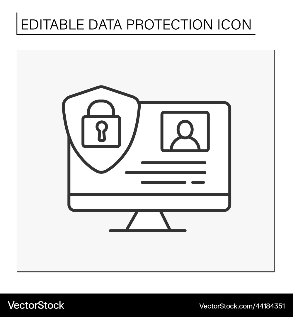 Security system line icon Security system line icon vector image