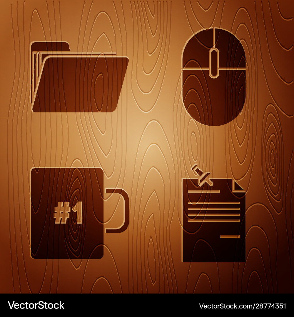 Set note paper with pinned pushbutton document vector image