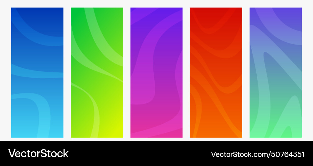 Set of modern gradient backgrounds with wave line Set of modern gradient backgrounds with wave line vector image