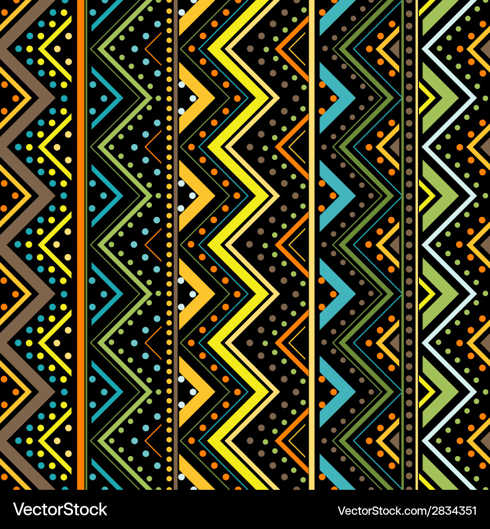 Vertical zig zag made by dots and lines seamless Vector Image