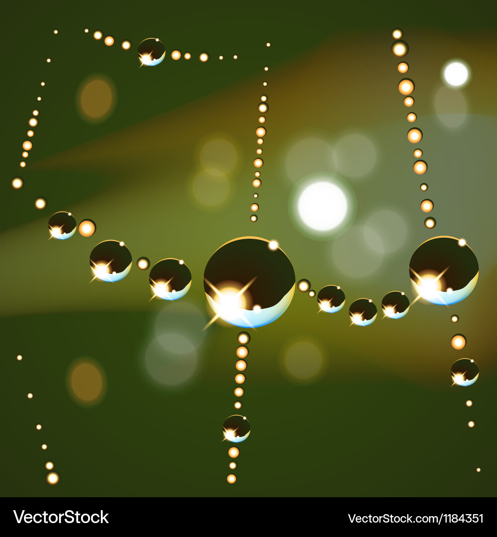 Web drops background vector image