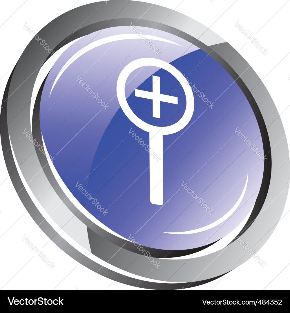 3d glossy button Vector Image