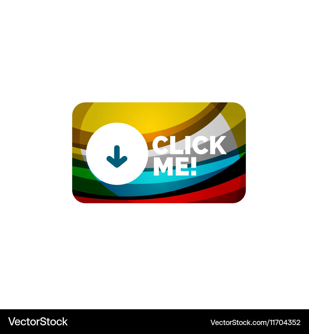 Abstract rectangle button template vector image
