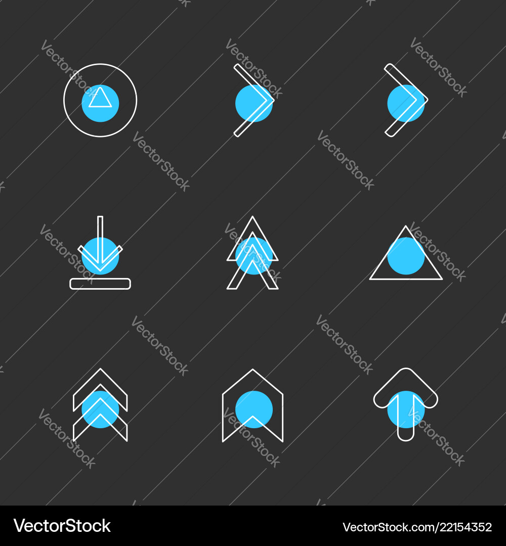 Arrows directions pointer arrow user vector image
