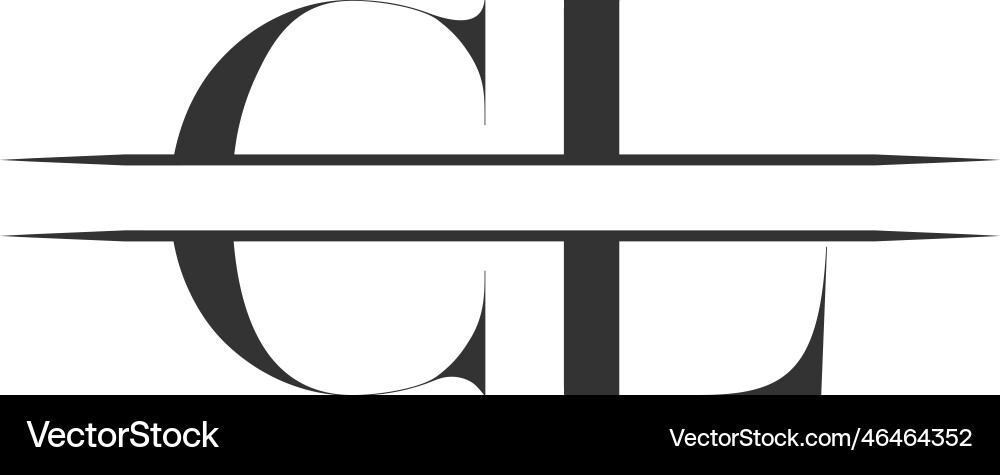 Cl abstract initial monogram Vector Image