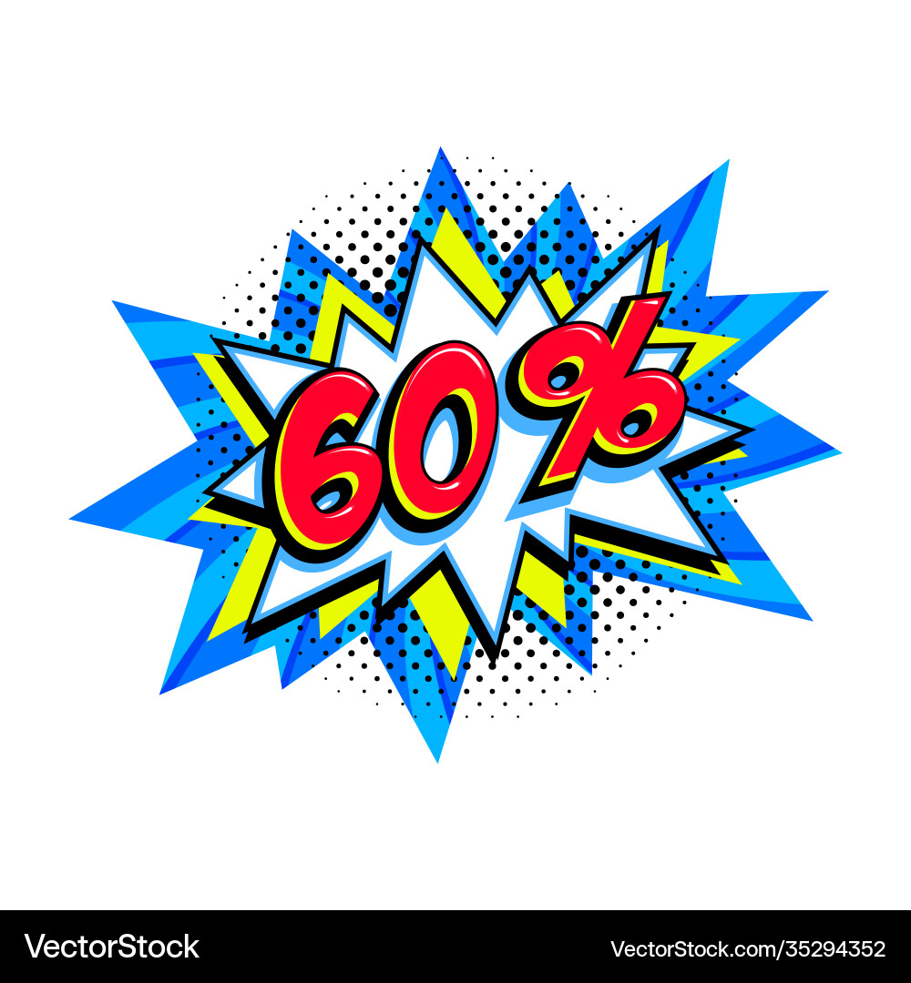 Comic blue sale bang balloon - pop art style Comic blue sale bang balloon - pop art style vector image