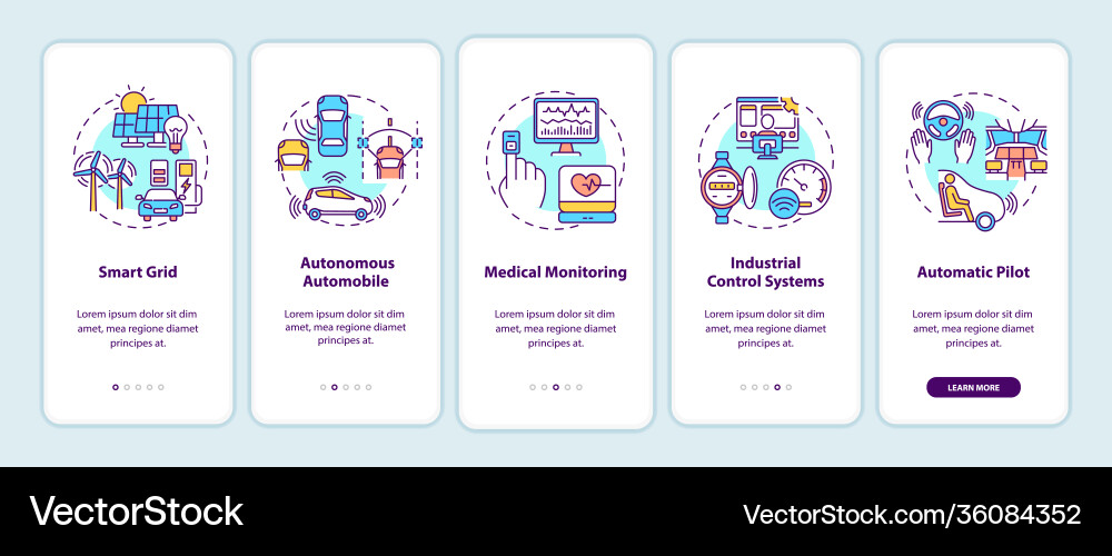 Cyber-physical systems application onboarding Cyber-physical systems application onboarding vector image