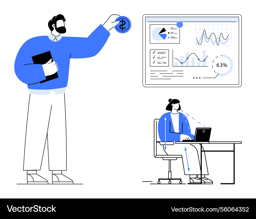 Data-driven decision-making process Data-driven decision-making process vector image