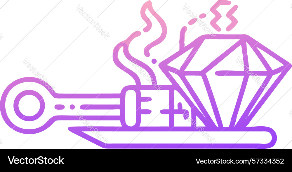 Diamond on key symbolizing unlocking value Vector Image
