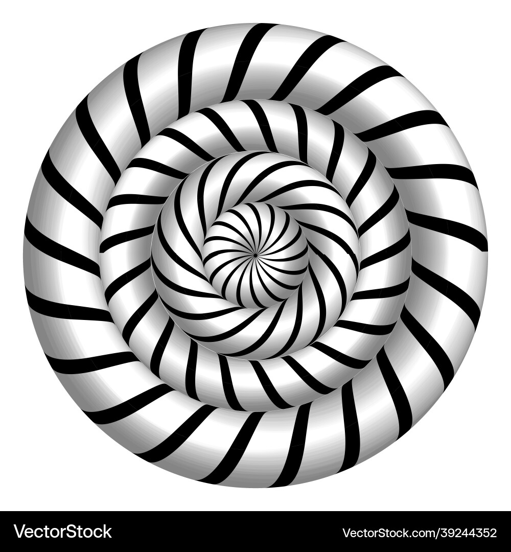 Halftone spiral design element striped pattern Vector Image
