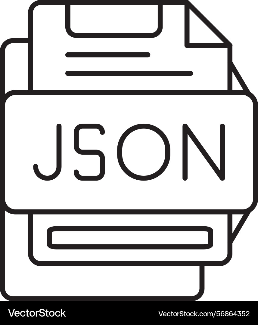 Json icon vector image