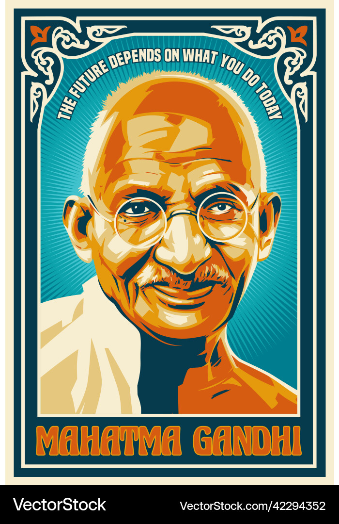 Mahatma Gandhi Portrait vector image