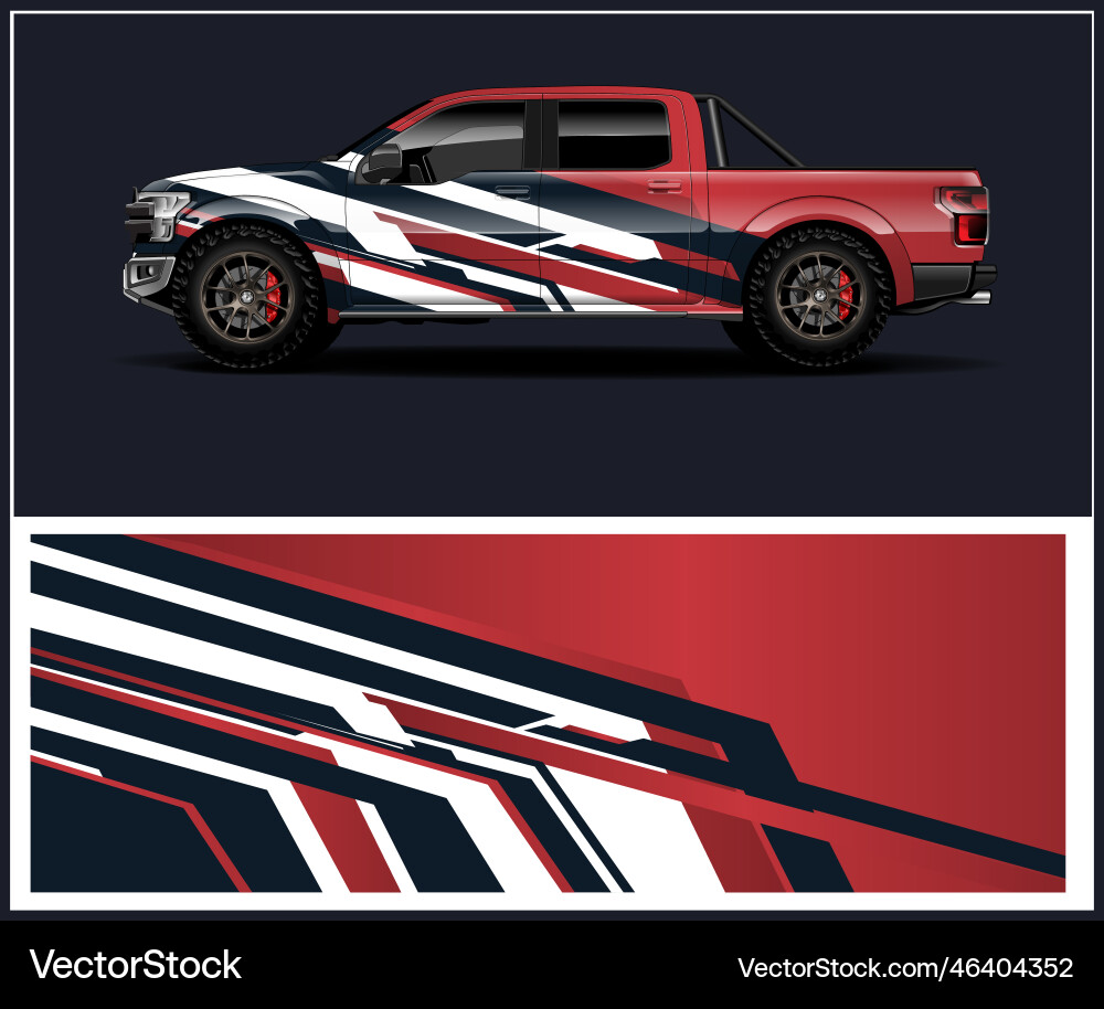 Modern Car Wrap Pattern vector image