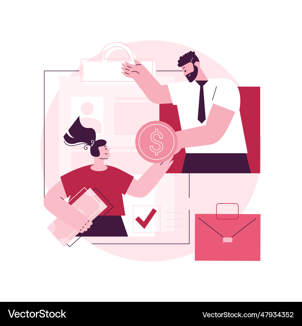 Money lending abstract concept Money lending abstract concept vector image