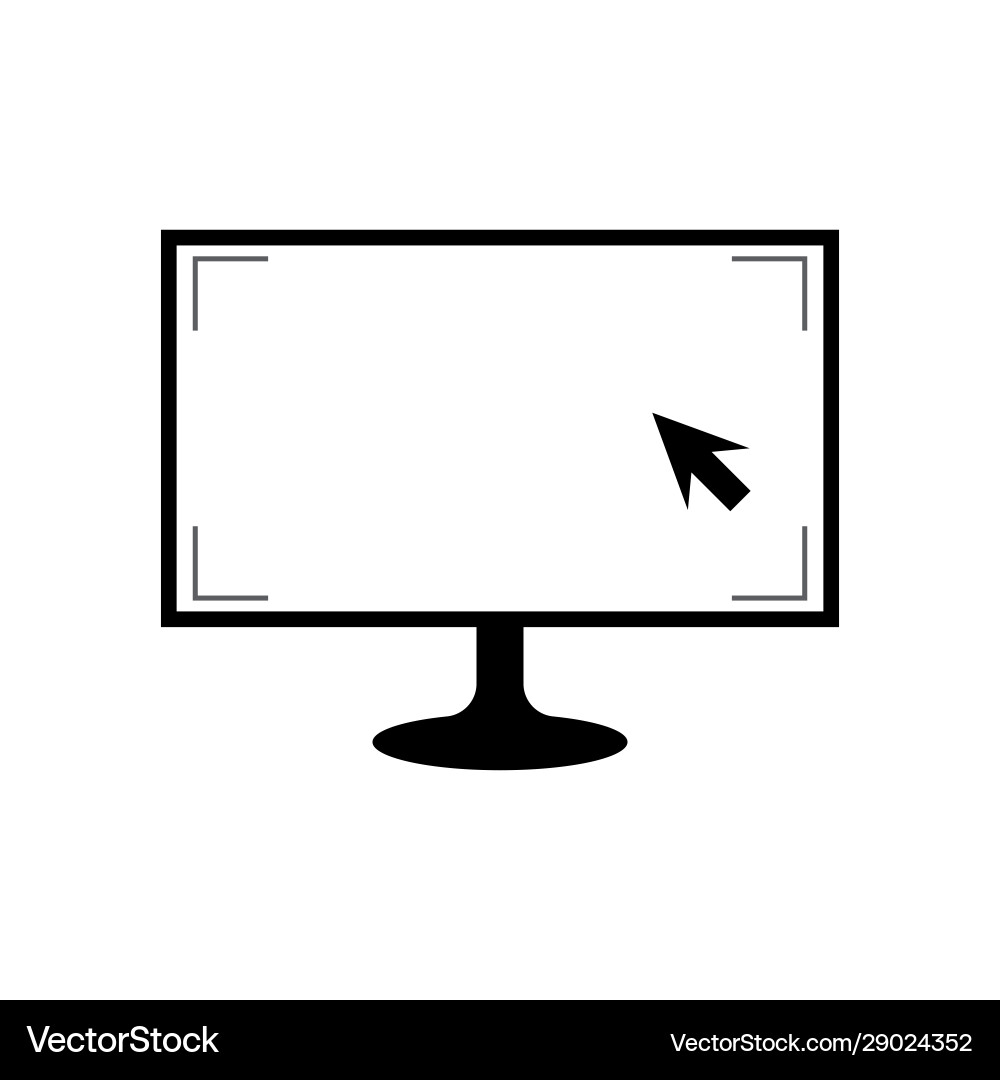 Monitor with a blank and isolated screen Monitor with a blank and isolated screen vector image