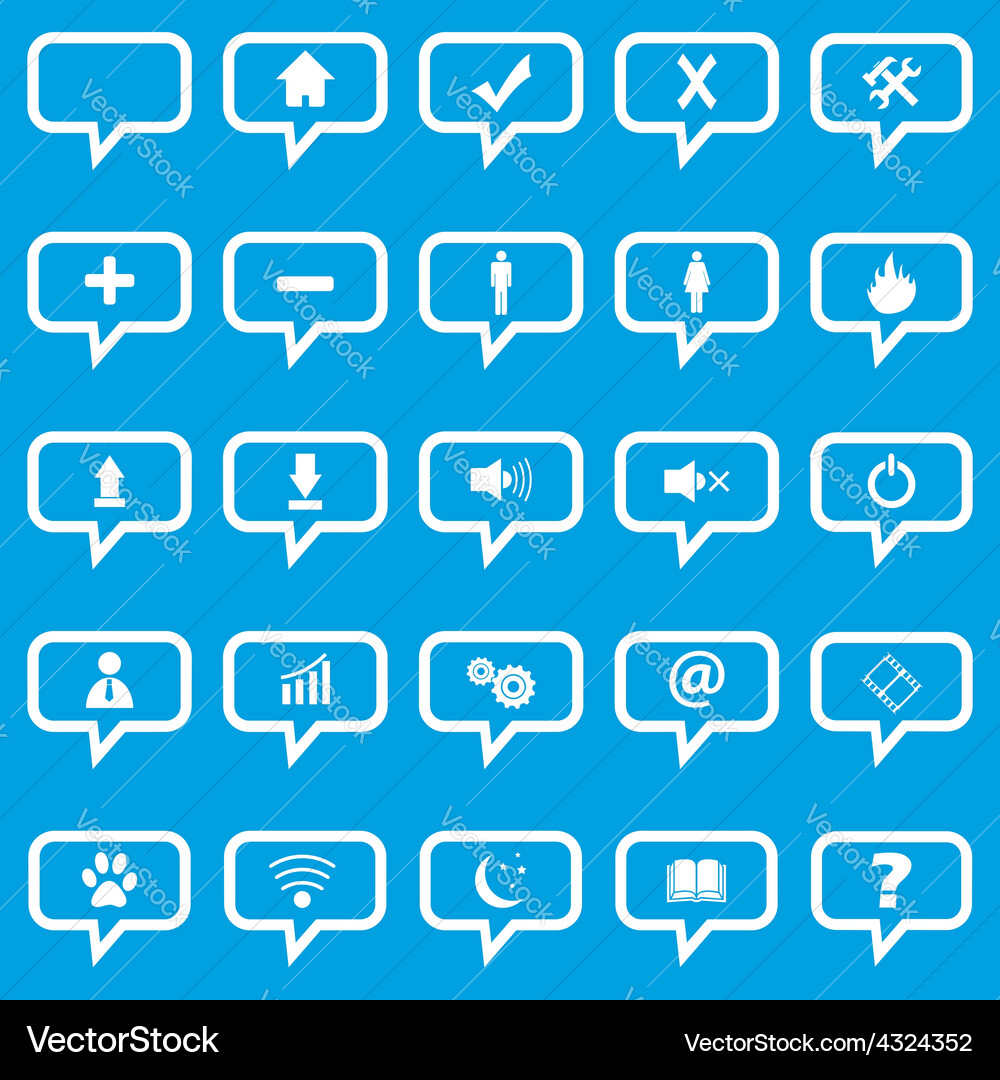 New unique dialog flat set Vector Image