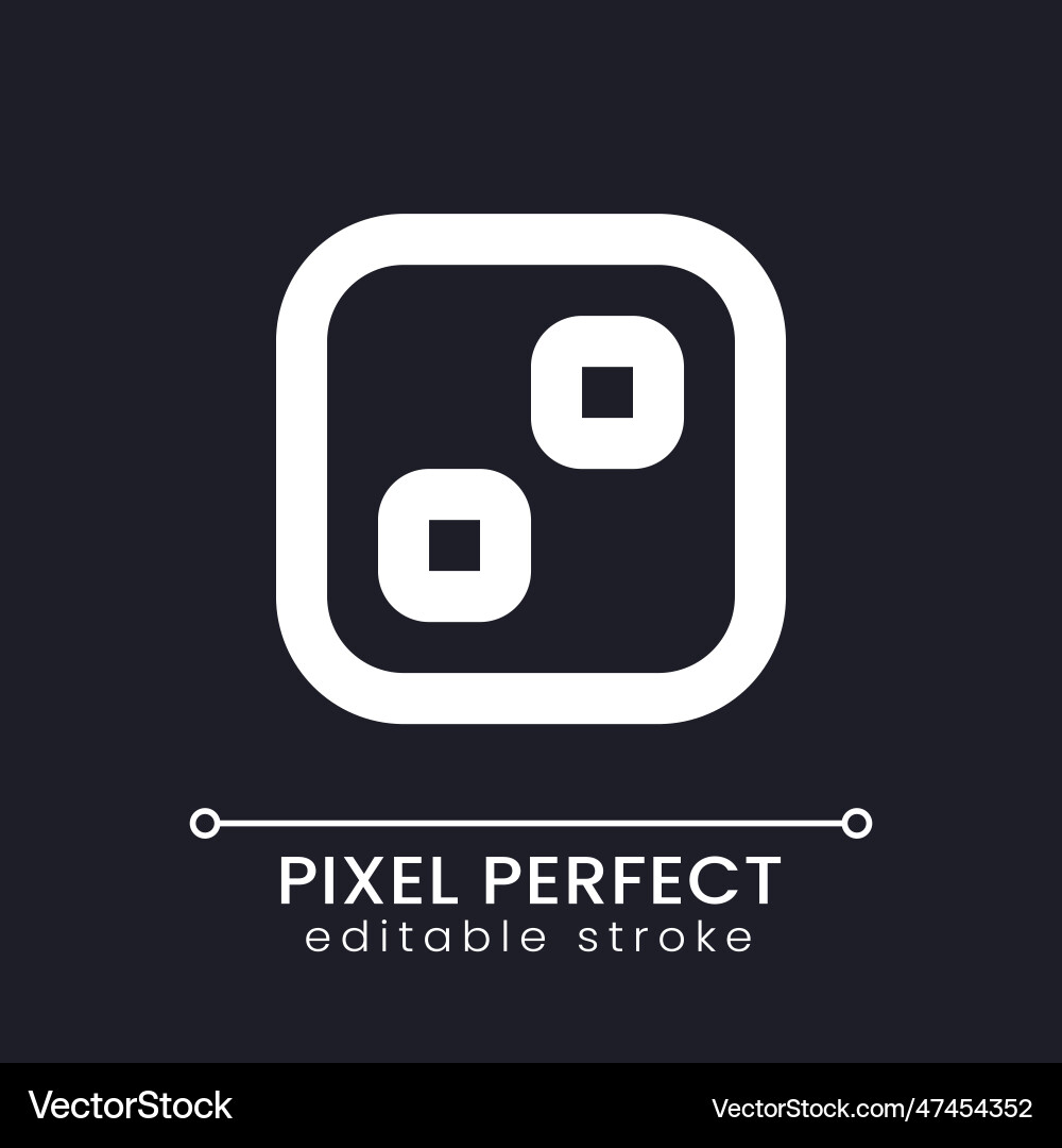 Pixelated transition effect white linear ui icon Pixelated transition effect white linear ui icon vector image