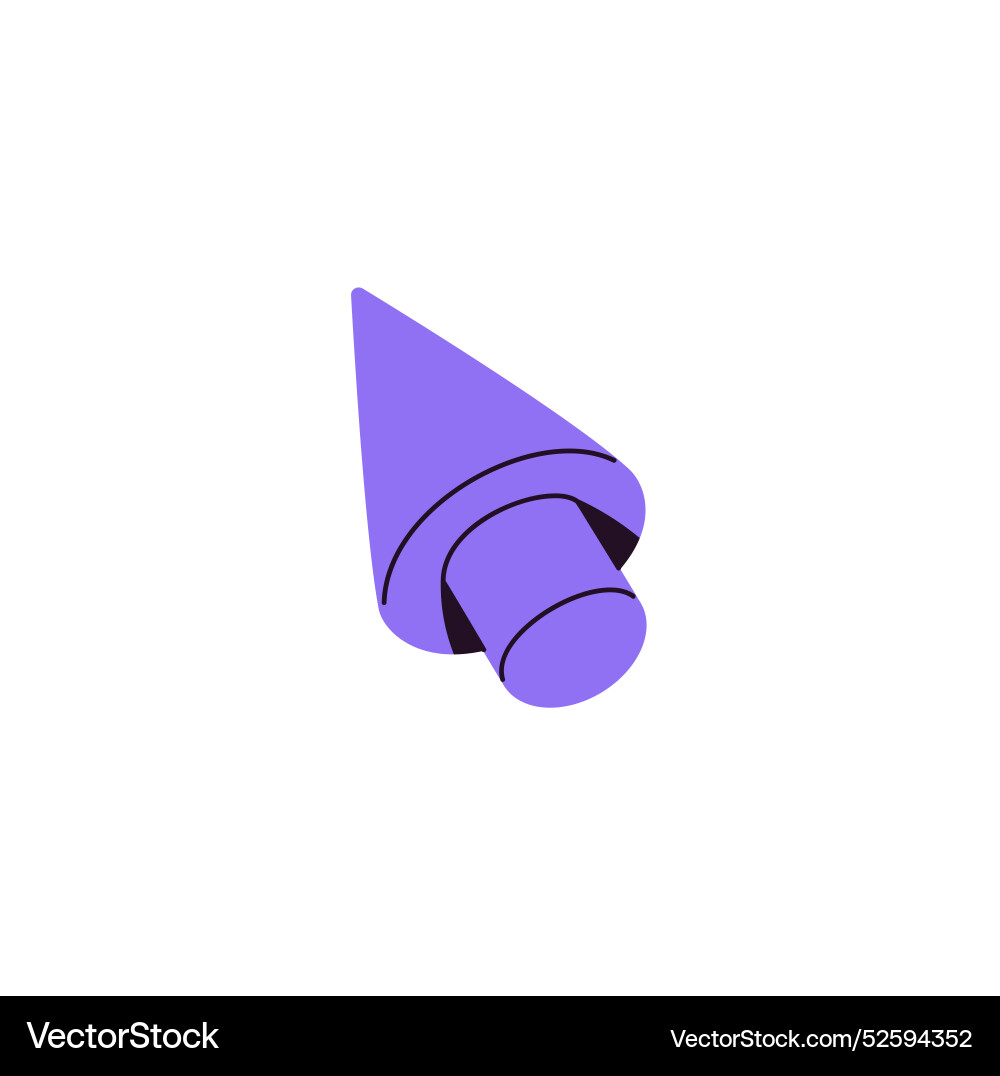 Purple 3d cursor icon colorful arrow pointing Purple 3d cursor icon colorful arrow pointing vector image