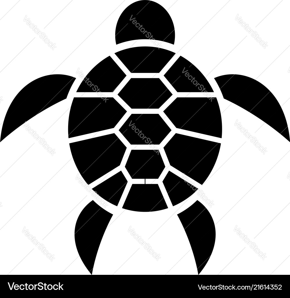 Reptile turtle icon simple style Vector Image