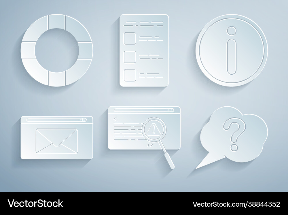 Set system bug concept information mail and e Set system bug concept information mail and e vector image